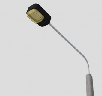 水泥柱上的路灯SU模型下载_sketchup草图大师SKP模型