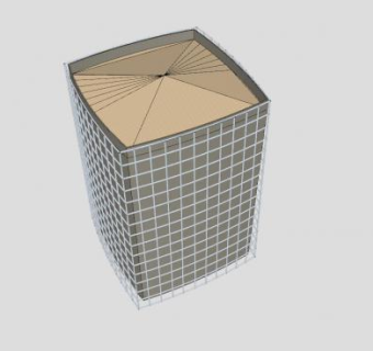 金属网格围栏SU模型下载_sketchup草图大师SKP模型