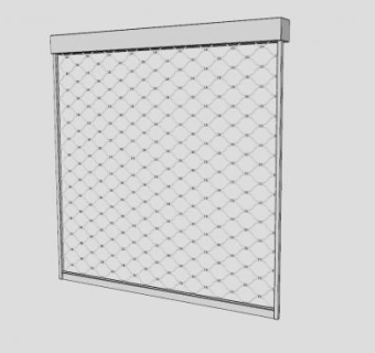 金属网格隔断SU模型下载_sketchup草图大师SKP模型