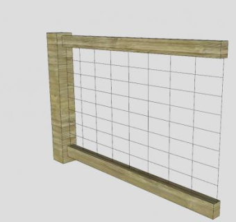 木框铁网格SU模型下载_sketchup草图大师SKP模型