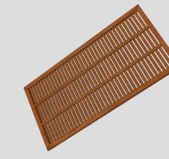 木制条板镂空隔断SU模型下载_sketchup草图大师SKP模型