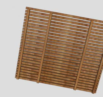 现代木板格筛屏风SU模型下载_sketchup草图大师SKP模型