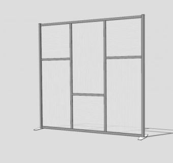 现代房间办公室隔断墙SU模型下载_sketchup草图大师SKP模型