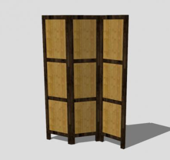 中式古韵屏风SU模型下载_sketchup草图大师SKP模型
