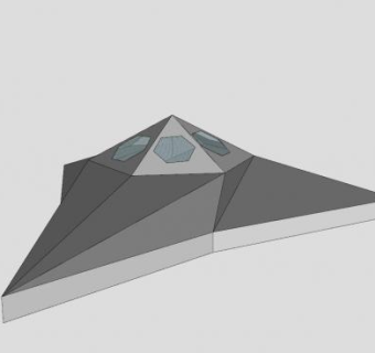 三角翼喷气式飞机SU模型下载_sketchup草图大师SKP模型