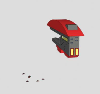 大型太空舱和载人飞机SU模型下载_sketchup草图大师SKP模型