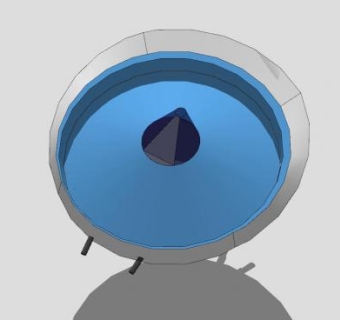 圆形勘测太空船SU模型下载_sketchup草图大师SKP模型