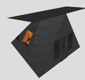 黑色太空船舰SU模型下载_sketchup草图大师SKP模型