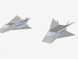 <em>两</em>架双翼载人飞机SU模型下载_sketchup草图大师SKP模型
