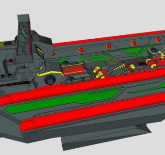 大型太空船舰SU模型下载_sketchup草图大师SKP模型