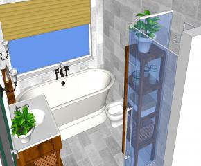 舒适舒适小浴室SU模型下载_sketchup草图大师SKP模型