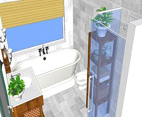 舒适舒适小浴室SU模型下载_sketchup草图大师SKP模型