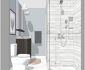 现代浴室卫生间装修SU模型下载_sketchup草图大师SKP模型