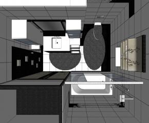 现代风格卫浴卫生间SU模型下载_sketchup草图大师SKP模型