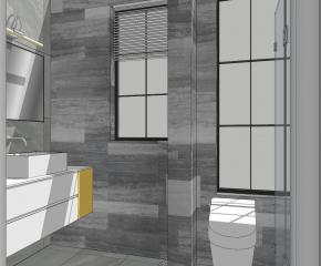 现代风格卫浴装修卫生间SU模型下载_sketchup草图大师SKP模型