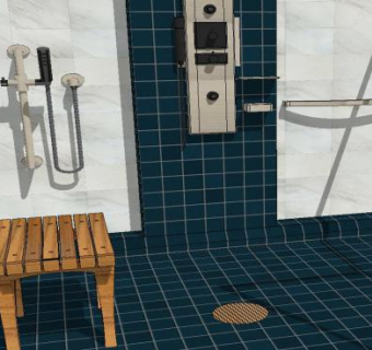 日式风格卫生间SU模型下载_sketchup草图大师SKP模型