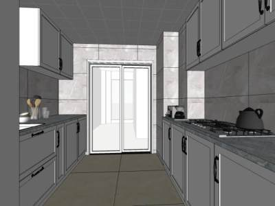 厨房卫生间室内冰箱SU模型下载_sketchup草图大师SKP模型