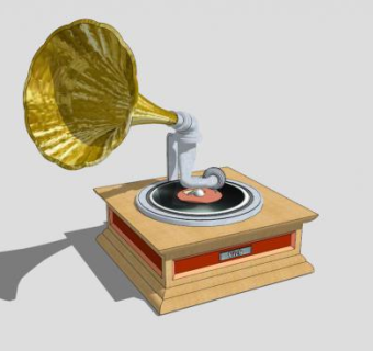 留声机的SU模型设计_su模型下载 草图大师模型_SKP模型