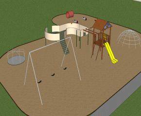 儿童娱乐室户外场所SU模型下载_sketchup草图大师SKP模型
