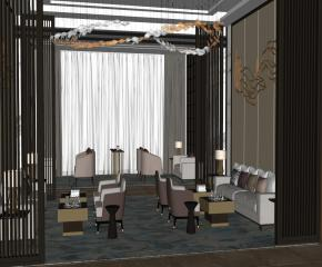 售楼部展厅沙盘展柜SU模型下载_sketchup草图大师SKP模型