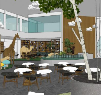 儿童游乐区售楼处SU模型下载_sketchup草图大师SKP模型