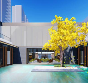 古典风格售楼部SU模型下载_sketchup草图大师SKP模型