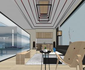 酒店套房室内装修SU模型下载_sketchup草图大师SKP模型