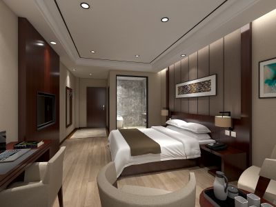 奢华酒店客房麻将房SU模型下载_sketchup草图大师SKP模型