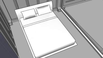 现代酒店宾馆客房SU模型下载_sketchup草图大师SKP模型