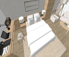 日式酒店客房SU模型下载_sketchup草图大师SKP模型