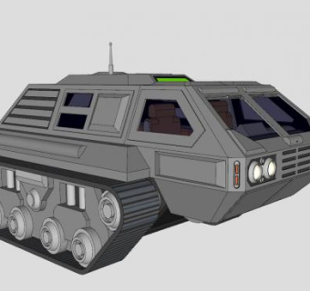 装甲履带轮式车辆SU模型下载_sketchup草图大师SKP模型