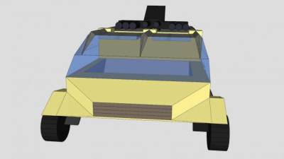 地面拦截车辆SU模型下载_sketchup草图大师SKP模型