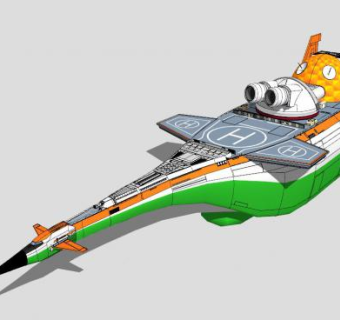 戈德弗里德航空母舰SU模型下载_sketchup草图大师SKP模型