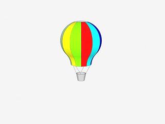 彩色热气球SU模型下载_sketchup草图大师SKP模型
