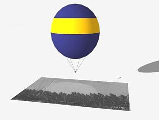 空中漂浮的热<em>气球</em>SU模型下载_sketchup草图大师SKP模型
