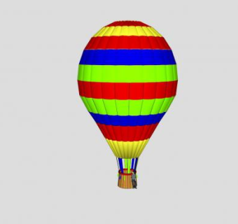 彩色间隔热气球SU模型下载_sketchup草图大师SKP模型
