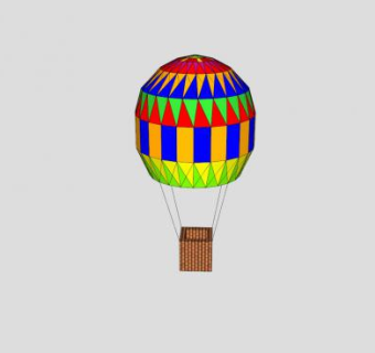 简易热气球SU模型下载_sketchup草图大师SKP模型