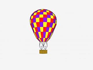 简易的彩色<em>热气球</em>SU模型下载_sketchup草图大师SKP模型