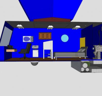飞行式热气球住居SU模型下载_sketchup草图大师SKP模型