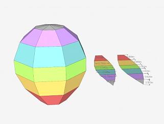 彩色热气球球囊SU模型下载_sketchup草图大师SKP模型