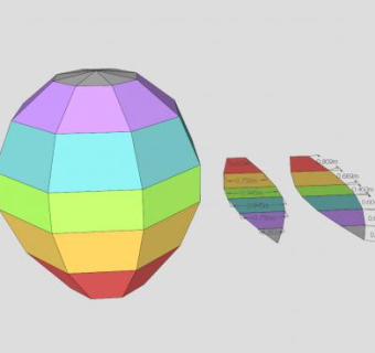 彩色热气球球囊SU模型下载_sketchup草图大师SKP模型