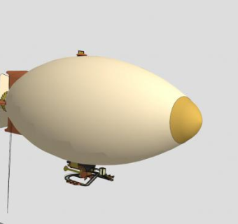 蒸汽朋克风格飞艇SU模型下载_sketchup草图大师SKP模型