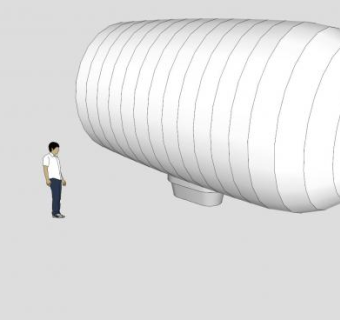 航空器飞艇白模SU模型下载_sketchup草图大师SKP模型