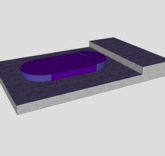 紫色无线鼠标器SU模型下载_sketchup草图大师SKP模型