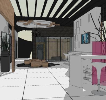 展厅展馆活动展柜SU模型下载_sketchup草图大师SKP模型