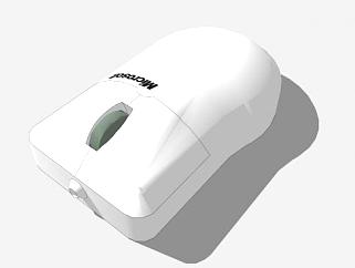 白色电脑鼠标SU模型下载_sketchup草图大师SKP模型