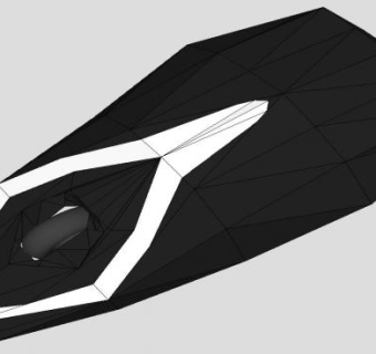 黑色白纹光学鼠标SU模型下载_sketchup草图大师SKP模型