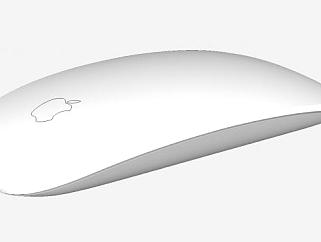 苹果银色妙控鼠标SU模型下载_sketchup草图大师SKP模型