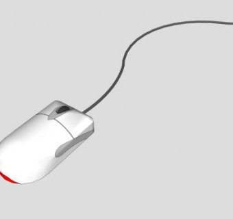 白色电脑鼠标器SU模型下载_sketchup草图大师SKP模型