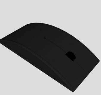 黑色无线按键鼠标SU模型下载_sketchup草图大师SKP模型